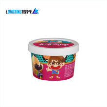 hot sell 200ml paper ice cream cup with injection plastic lid spoon